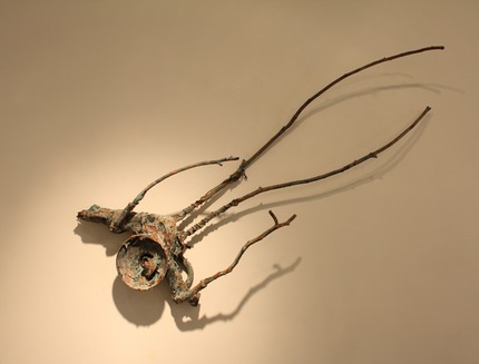 oxidized mixed media sculpture